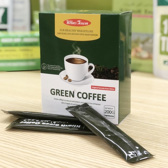 Зелена кава для схуднення Green Coffee 200 g (20 стиків x 10 г) Wins Town